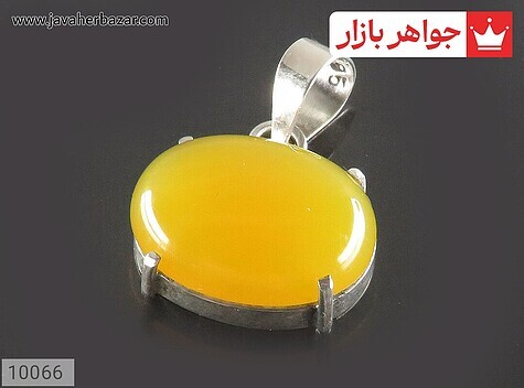 گردنبند نقره عقیق زرد دست ساز [شرف الشمس] - 10066